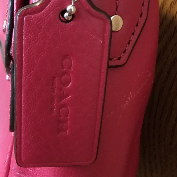 Coach Leather Crossbody Bag, Taylor Mini Flap Berry/Pink - Picture 3 of 8